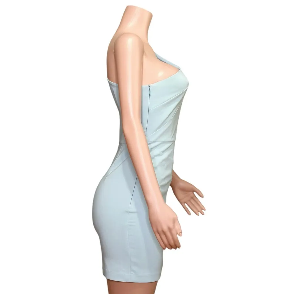 MICHAEL COSTELLO Ava One Shoulder Mini Dress, Ice Blue, Medium - Image 11