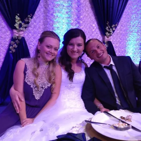 Gorgeous unique dress with gold crochet high neck detail Size M - Image 2