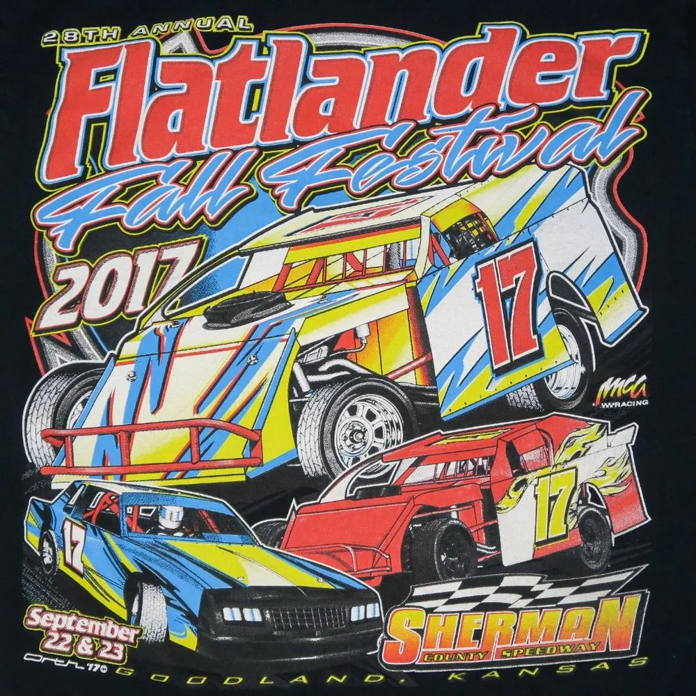 Black Double Sided Racing Graphic T-Shirt - Image 3