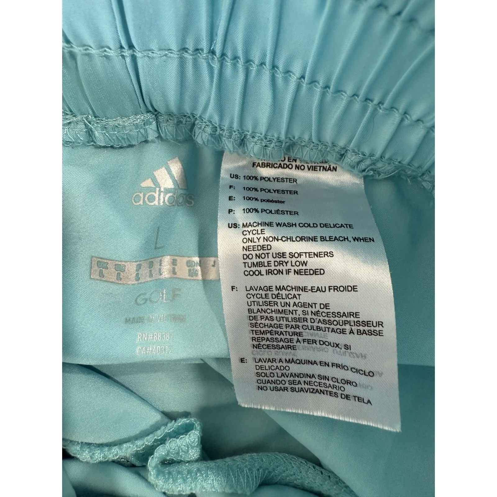 adidas Women's Golf Woven Short Sky Rush 4 in Inseam Quick Dry  Sz Large - Image 4