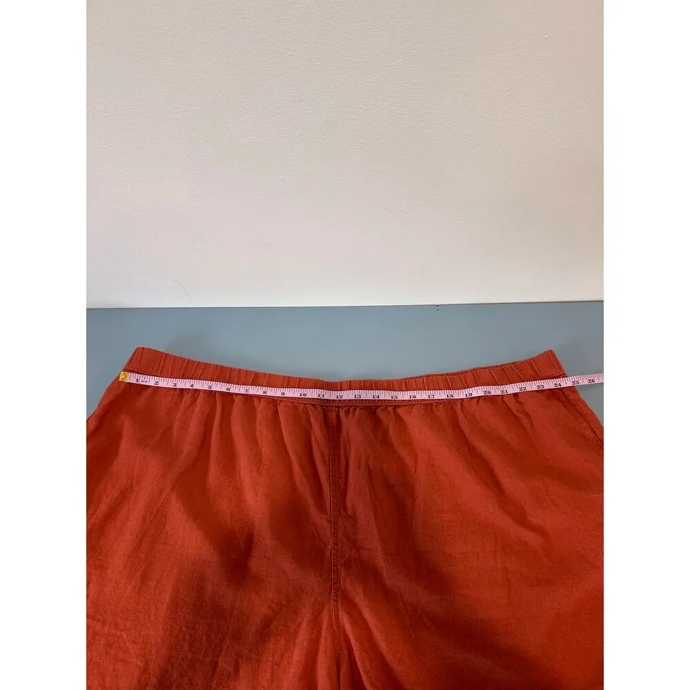 Universal Thread shorts womens size 3X rust color linen blend elastic waist - Image 7