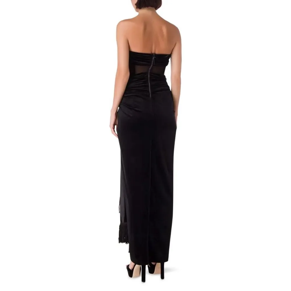 Bronx and Banco Gina Gown in Black Small New Womens Velvet Long Maxi Dress - Image 15