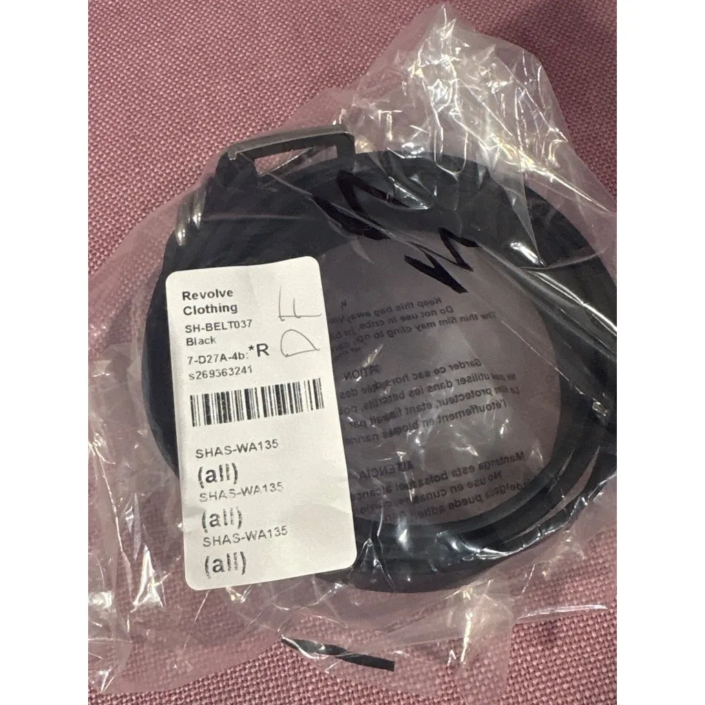 SHASHI Agnes Faux Leather Belt in Black One Size New Womens - Image 5