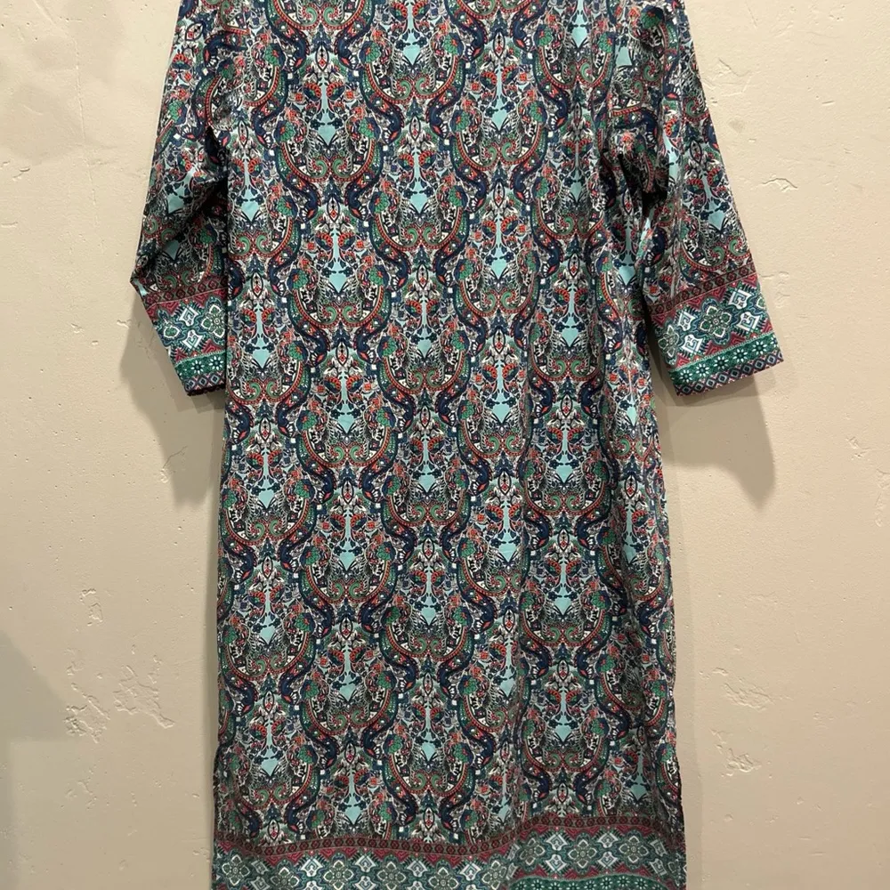 Coolibar Women’s Sun Protection UPF 50+ Blue 3/4 sleeve Dress Sz Small - Image 7