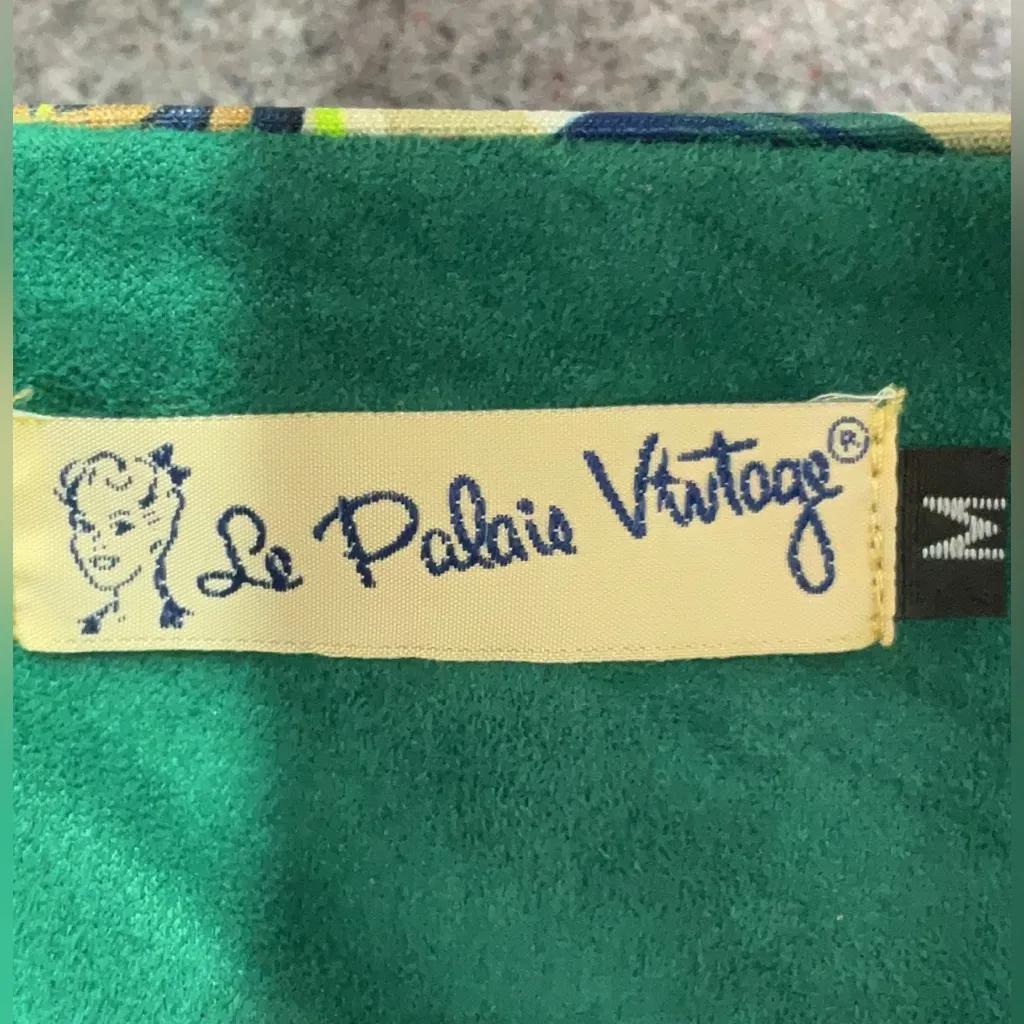 Le Palais Vintage Off The Shoulder Pin Up Dress Retro Glam Floral M runs small Multiple Size M - Image 7