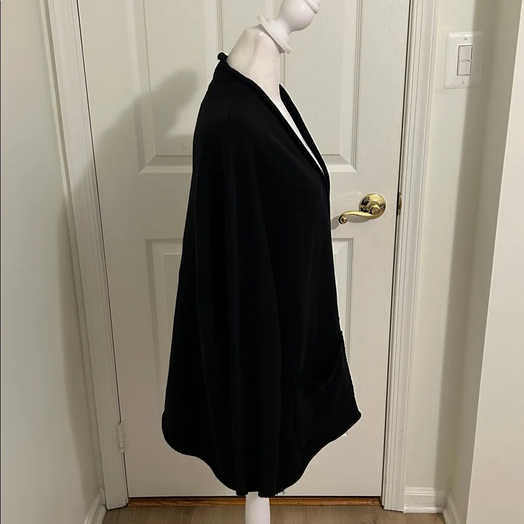 Frank & Eileen Barbara Beach Cotton Cardigan Triple Fleece Black New Size Medium - Image 12