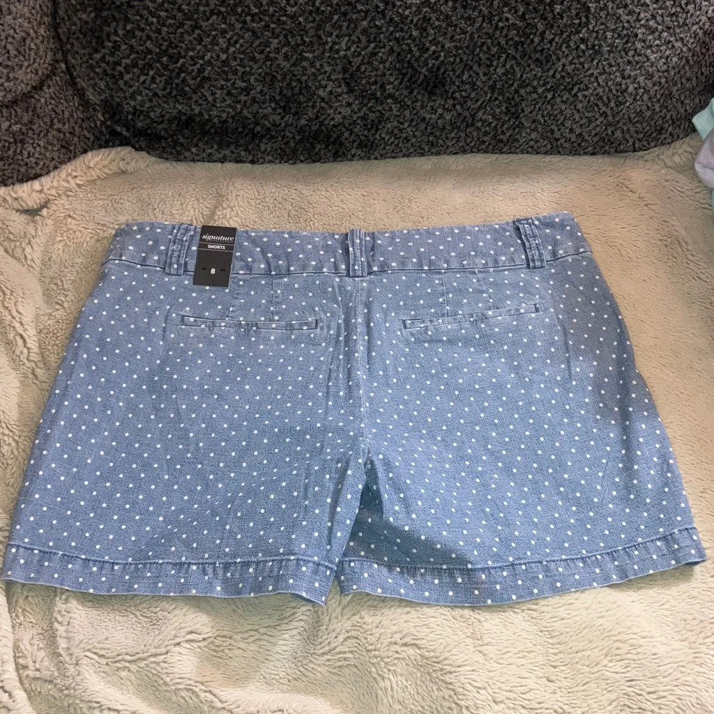 NWT WHBM Signature Collection Denim Shorts, Size 8 - Image 3