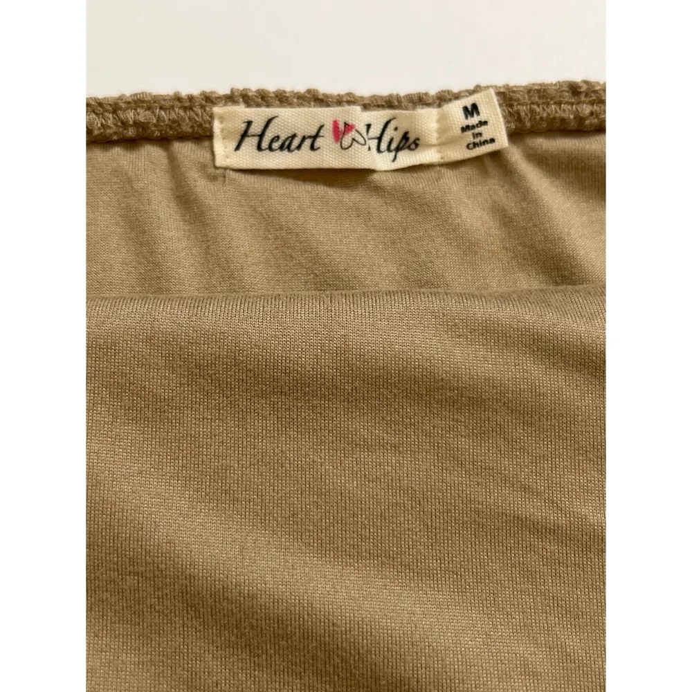 Hearts & Hips Taupe Textured Tie Halter Neck Bobycon  Mini Dress Sz M Wo… - Image 8