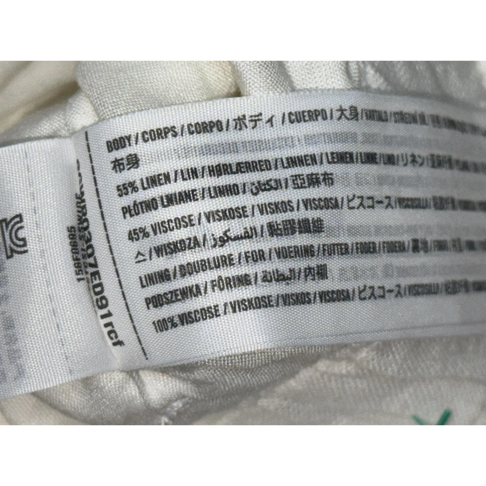 NEW Abercrombie & Fitch Off White Linen Wide Leg Trousers Dress Pants Size Small - Image 5