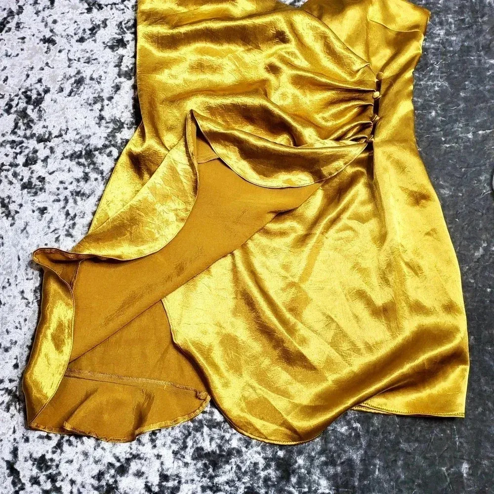 TopShop Ruched Satin Minidress - Image 6