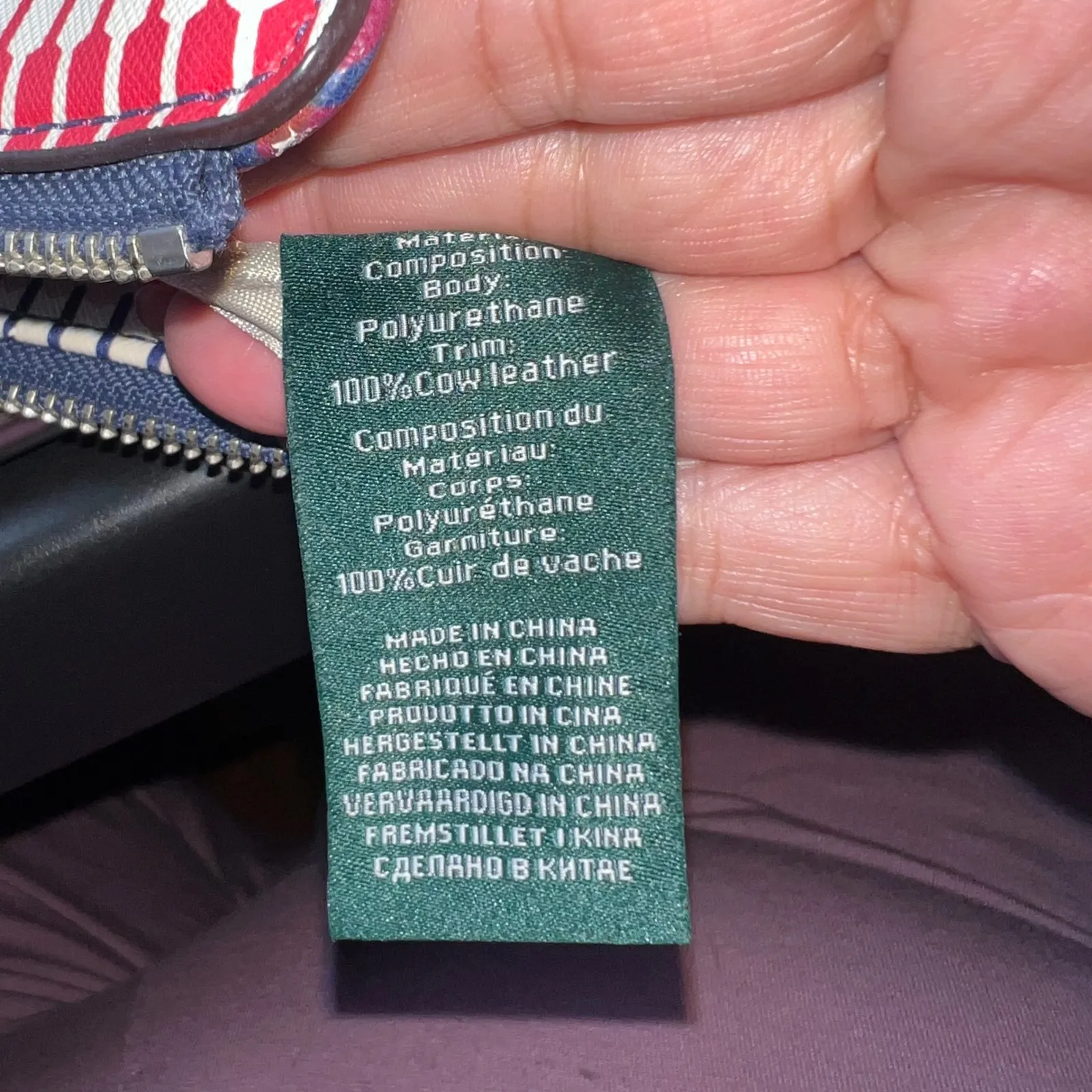 LAUREN RALPH LAUREN Geometric Print Satchel Crossbody Bag Purse - Image 9