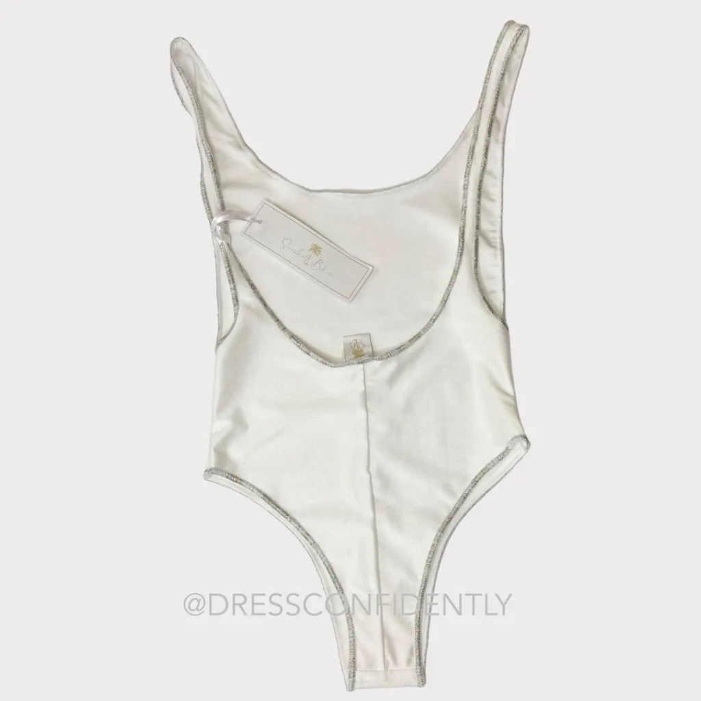 SEASHELL ITALIA Carol One Piece Swimsuit, White, Small White - Image 10