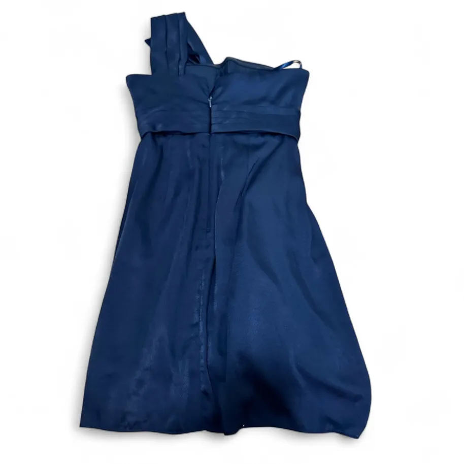 BCBG Palais Navy One Shoulder Cocktail Dress old money quiet luxury festive - Image 3