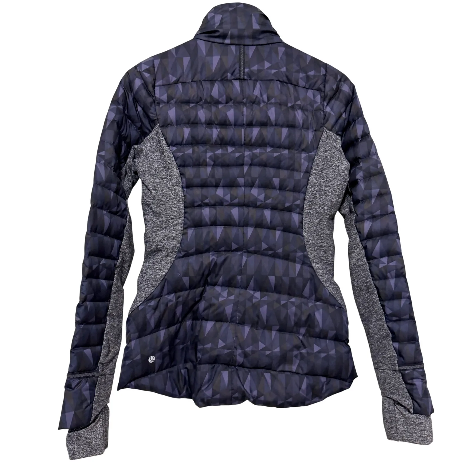 Lululemon  Fluff Off Jacket Goose Down Puffer Pullover Purple Patterned Size 6 - Image 2