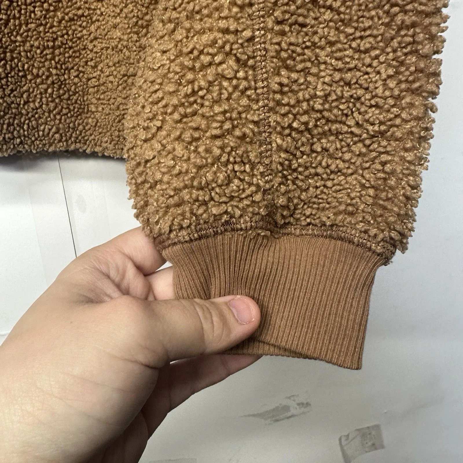 American Eagle: Teddy Sherpa Cropped Pullover Crewneck Sweatshirt Comfy Size XS - Image 6