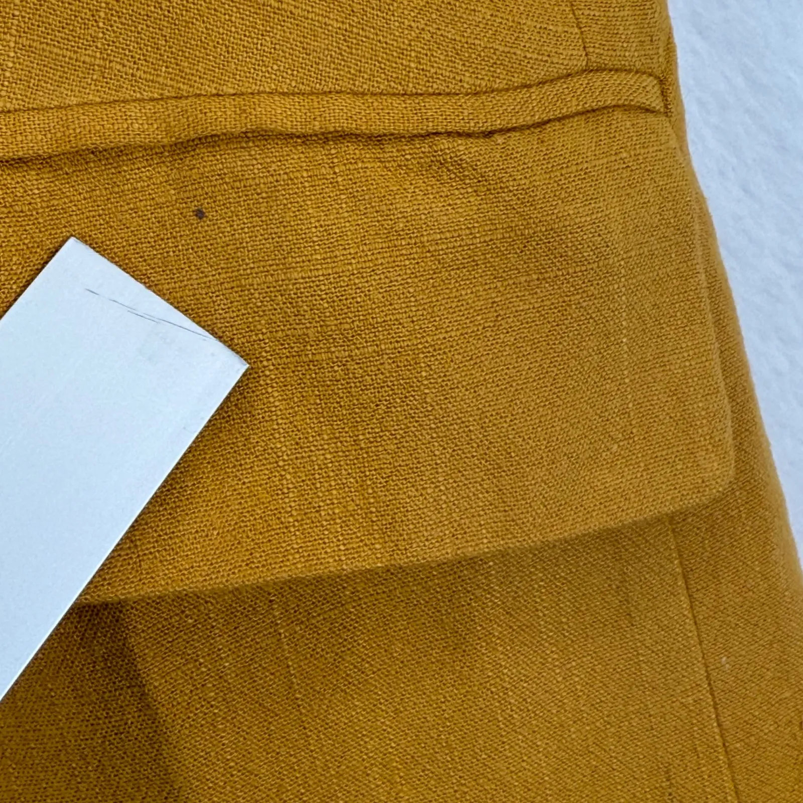 Walter Baker Women's Mustard Yellow Linen Blend Button Down Blazer Jacket M READ - Image 4