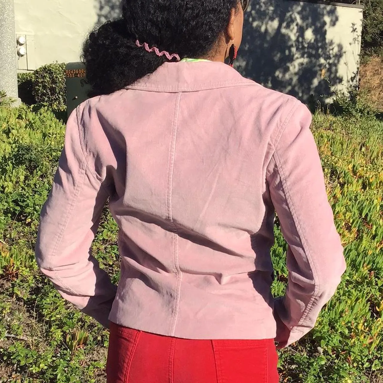 Blair Pink Corduroy Blazer - Image 4