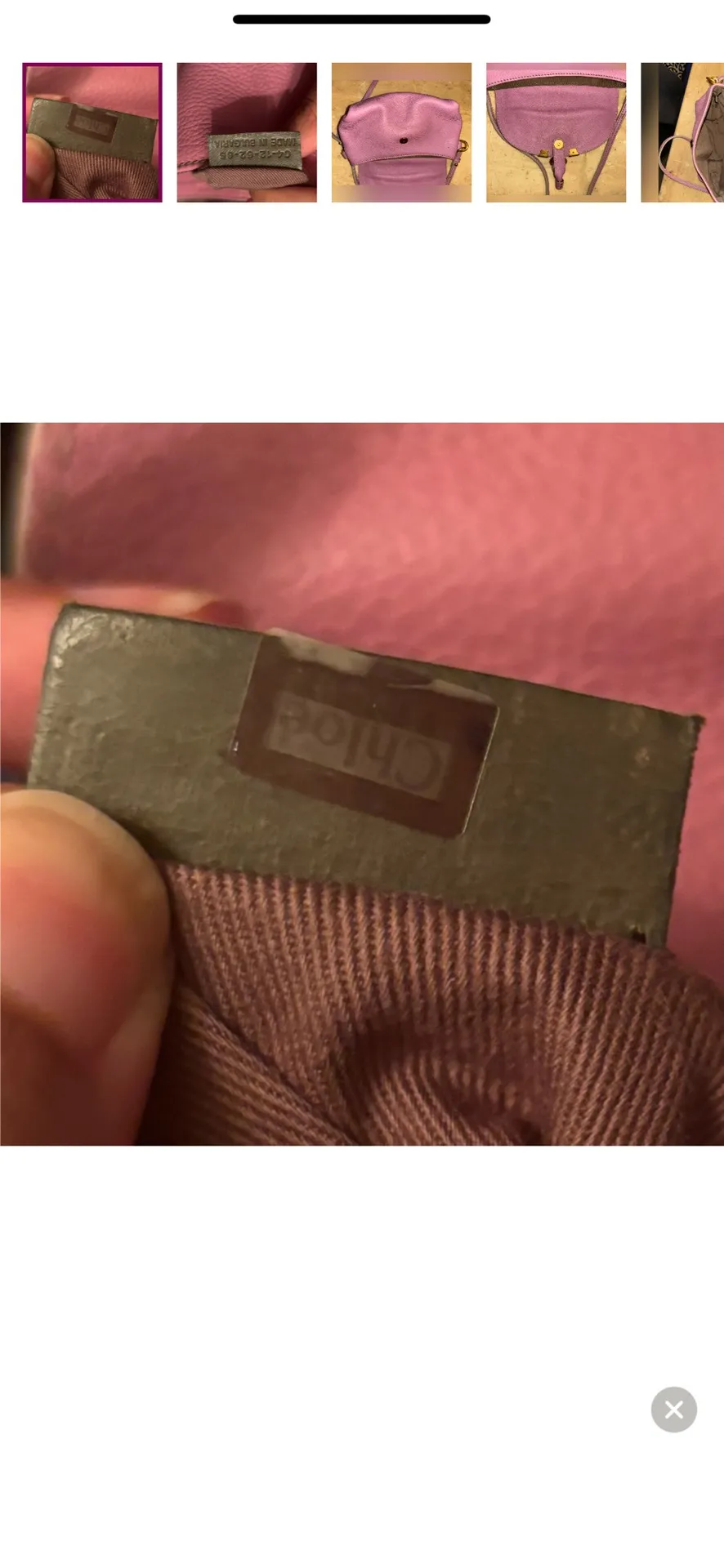 Authentic Chloé Marcie Small Crossbody Bag Pink Pebbled Leather & Gold Hardware - Image 13