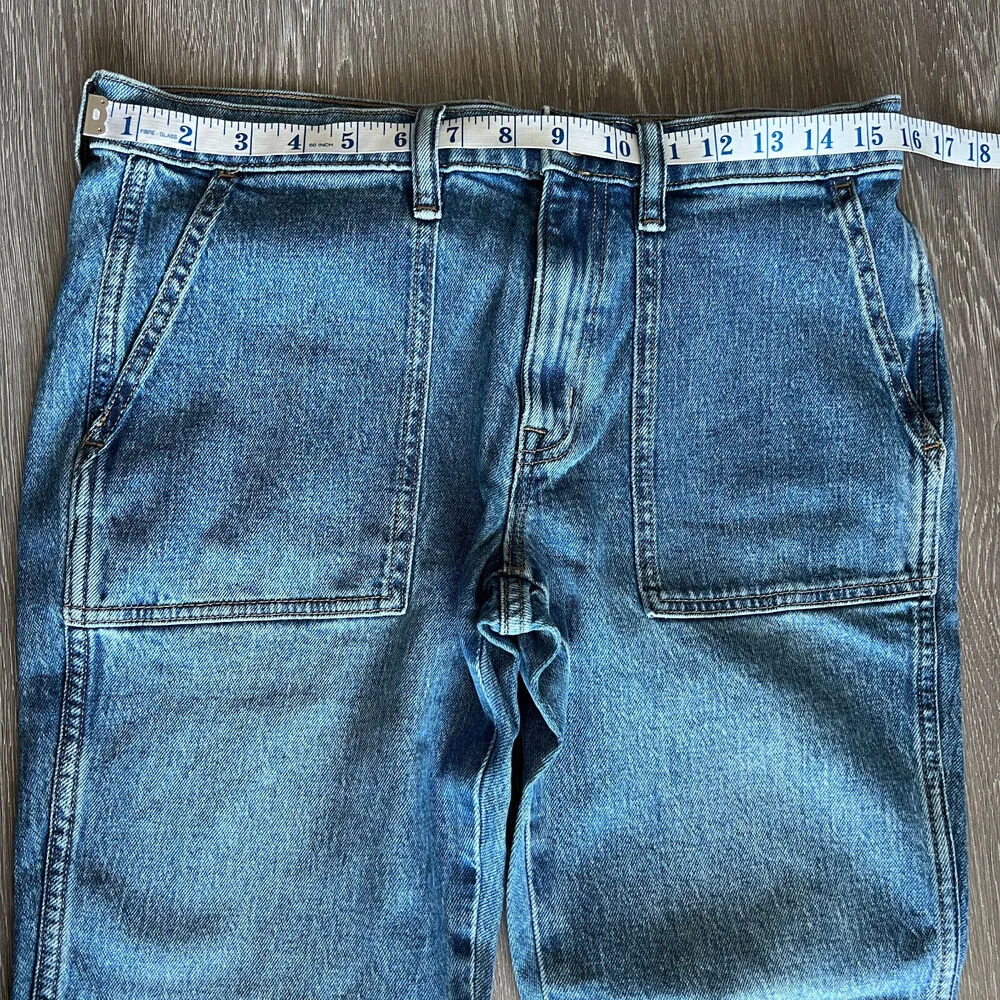 J Crew Factory Jeans Womens Size 27 Cropped Blue BT039 Patch Pocket - Image 7