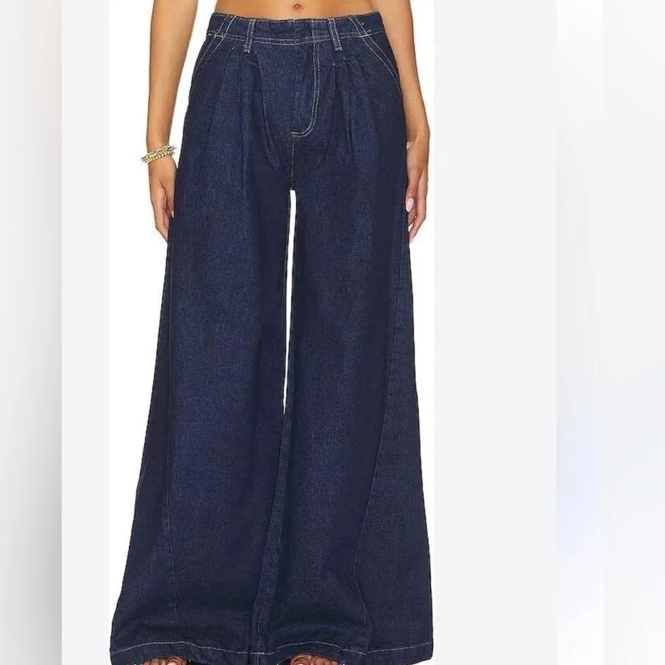NWT We The Free Equinox Exaggerated Wide Leg Trouser Denim Jeans - Image 4
