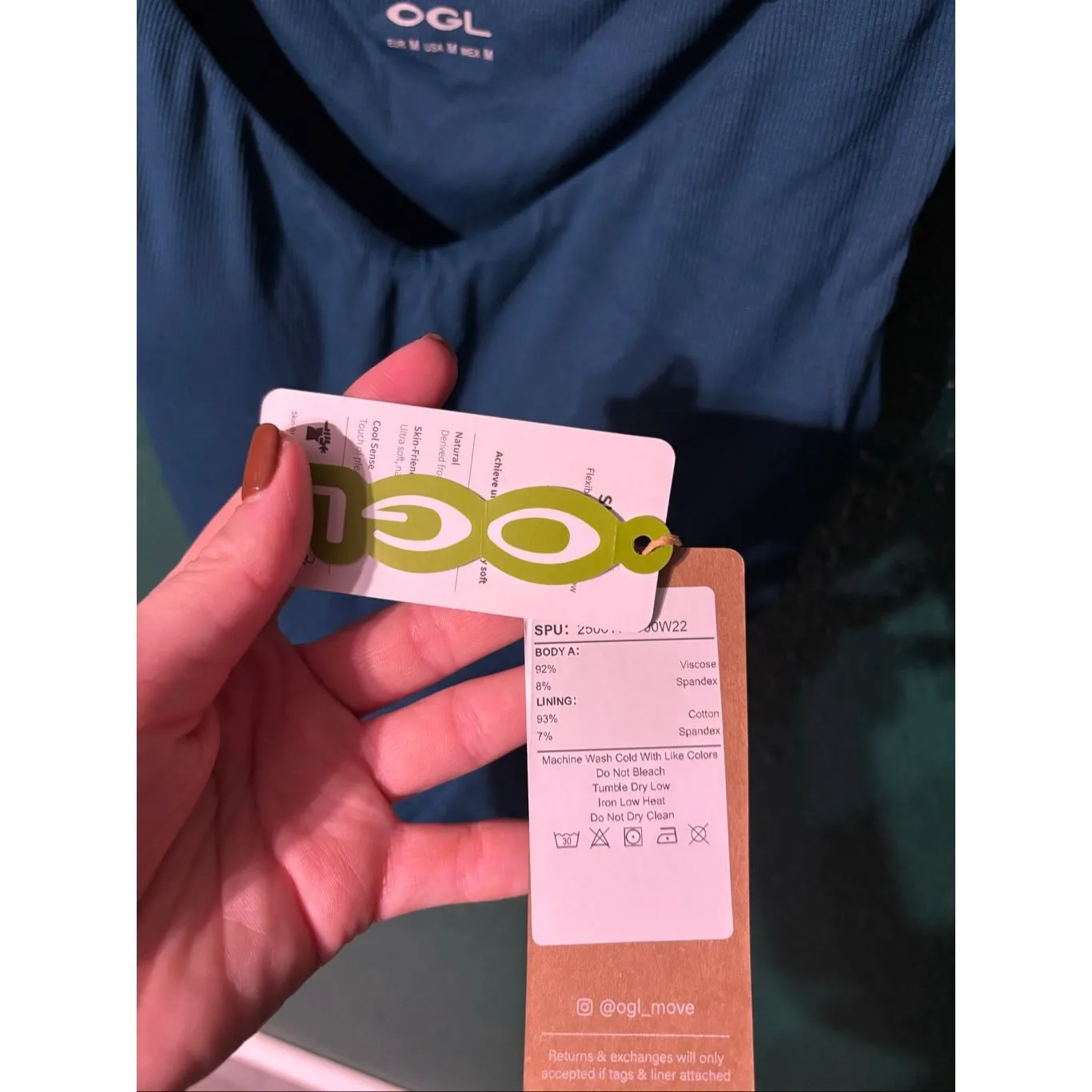 OGL ESSENTIAL BRAMI SZ MEDIUM NWT Blue - Image 3