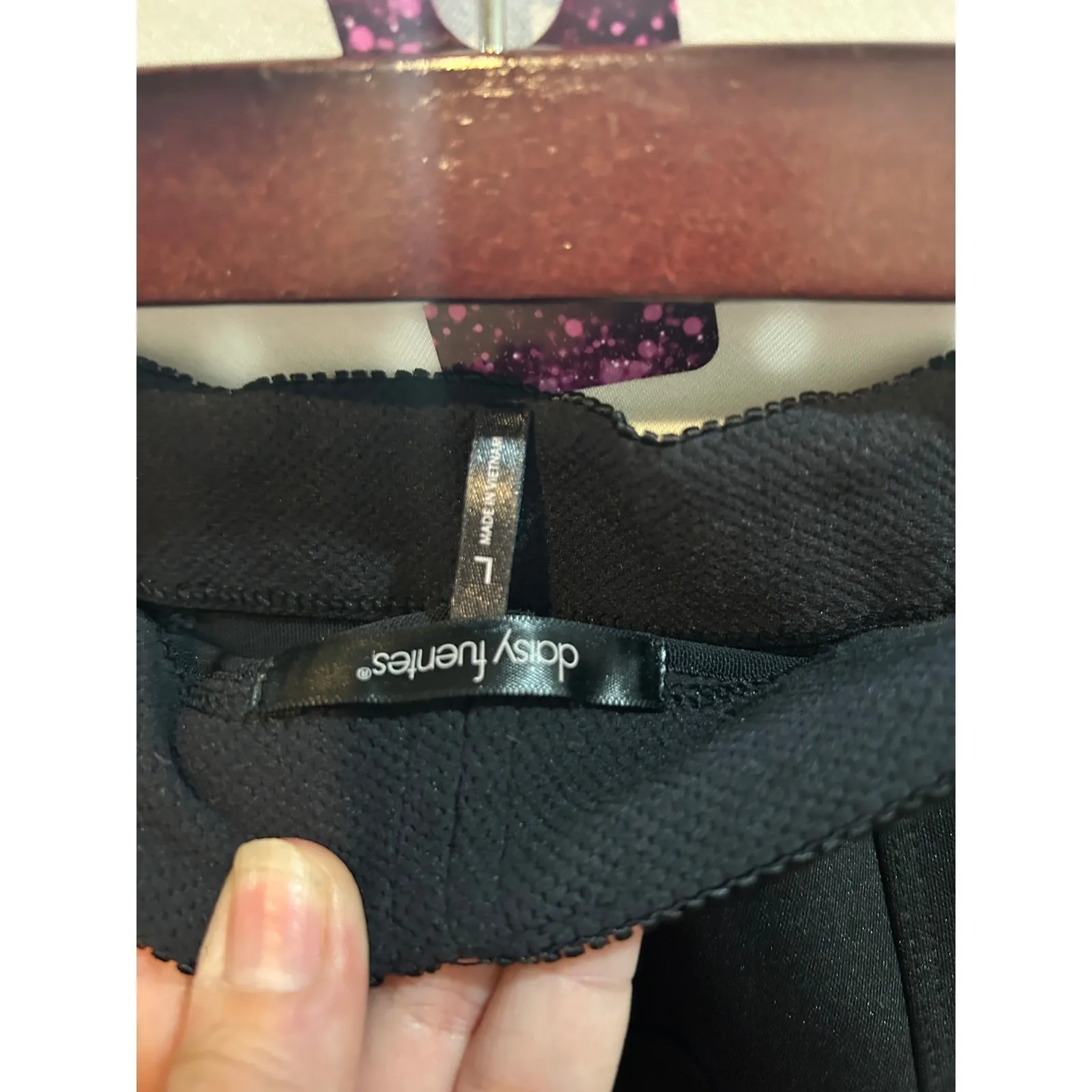 Daisy Fuentes‎ Black Career Pencil Skirt Business Casual Work Office Sz L - Image 5