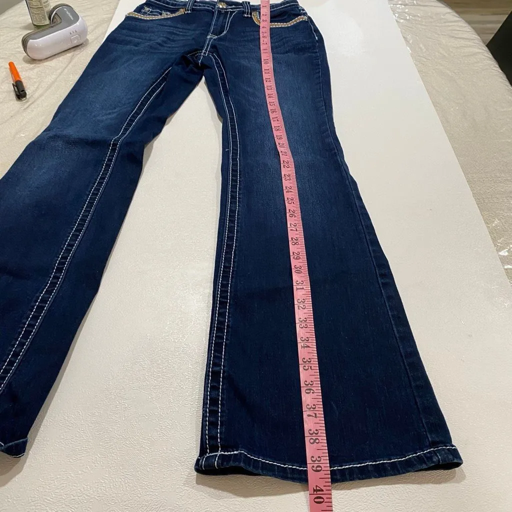 Westfield Eagle Dark Wash Bootcut Jeans Size 5 – Contrast Stitching, Western Sty - Image 6