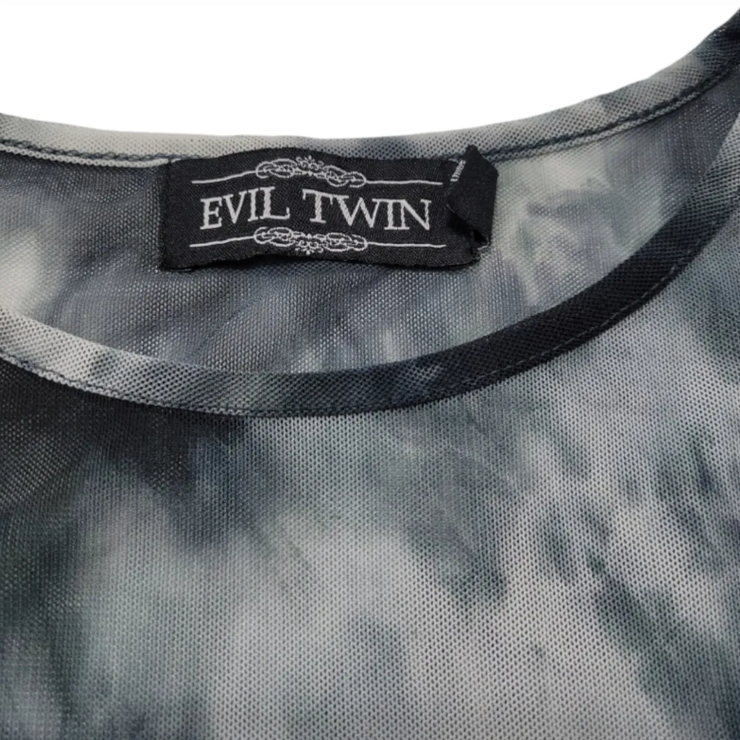 Evil Twin Dress Size Large Women's Shades Of Smoke Dress A-Line Dress Sheer Mesh See Through Material - Image 6