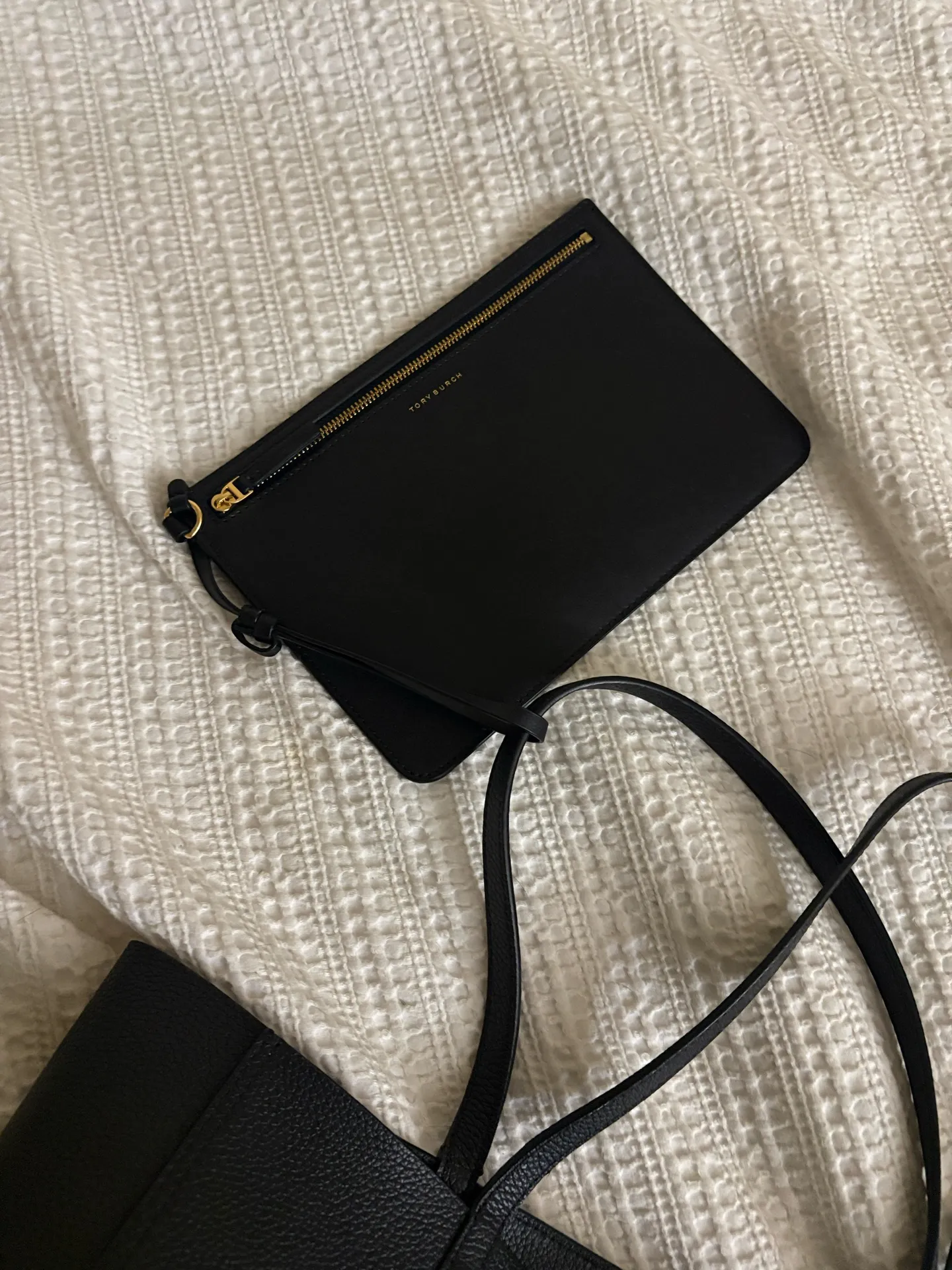 Tory Burch Leather Black Pebbled Blake Tote - Image 7