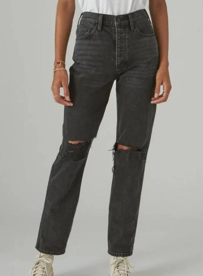 Lucky Brand Zoe High Rise Straight Leg Jeans Black size 26(2) - Image 10