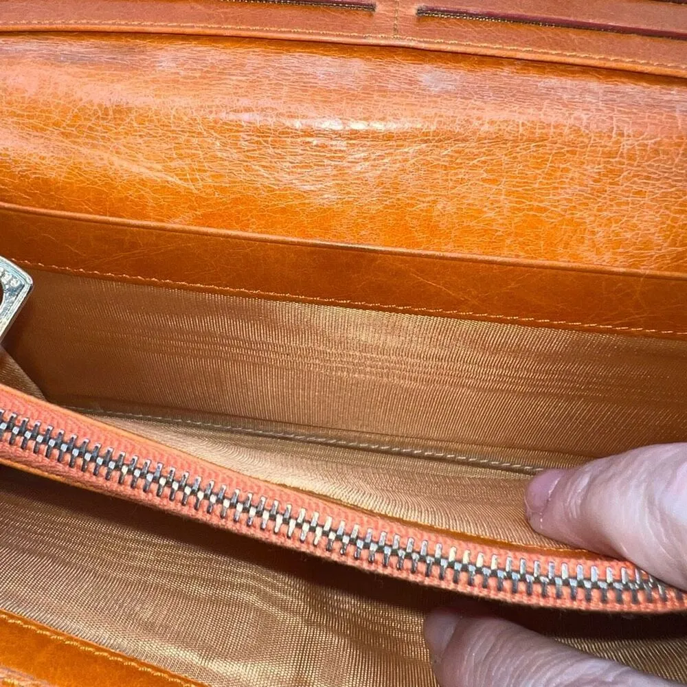 CELINE RARE Embossed Macadam Long Leather Wallet with full inclusion - Image 6