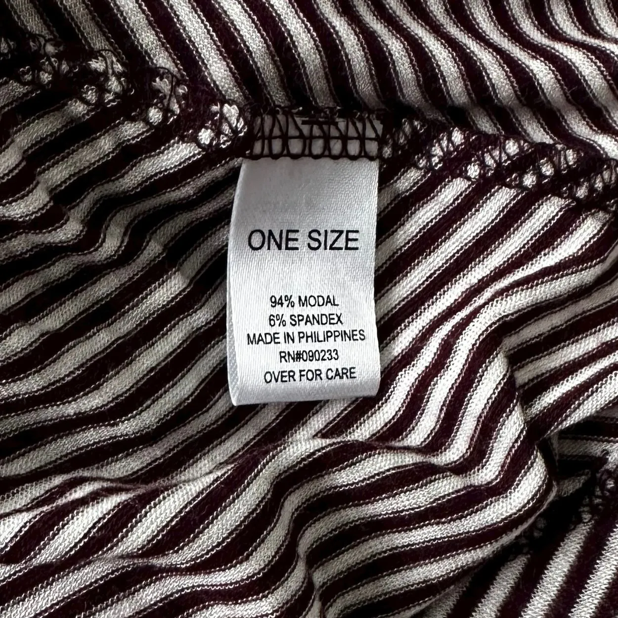 Brandy Melville Maroon/White Striped A-line Mini Dress Women's One Size | 42-5-2 - Image 4