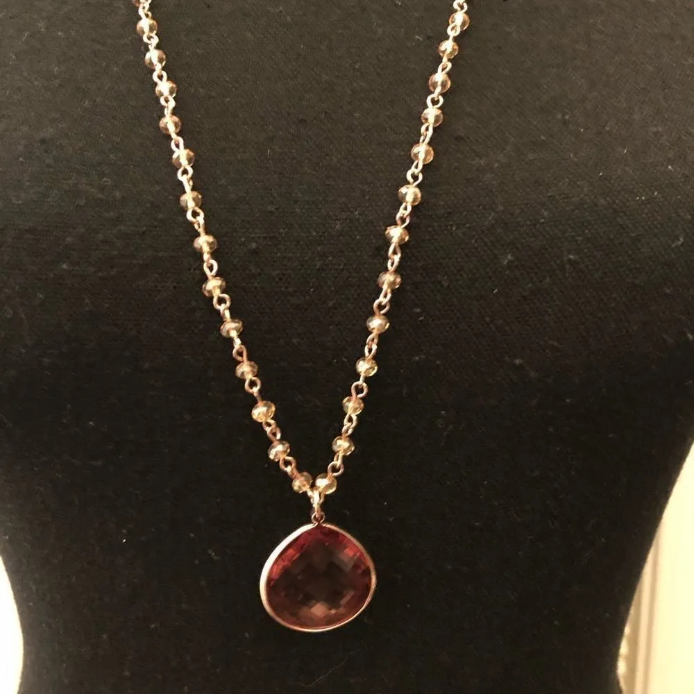 Lonna and Lilly Crystal Pendant on Gold tone Chain - Image 3