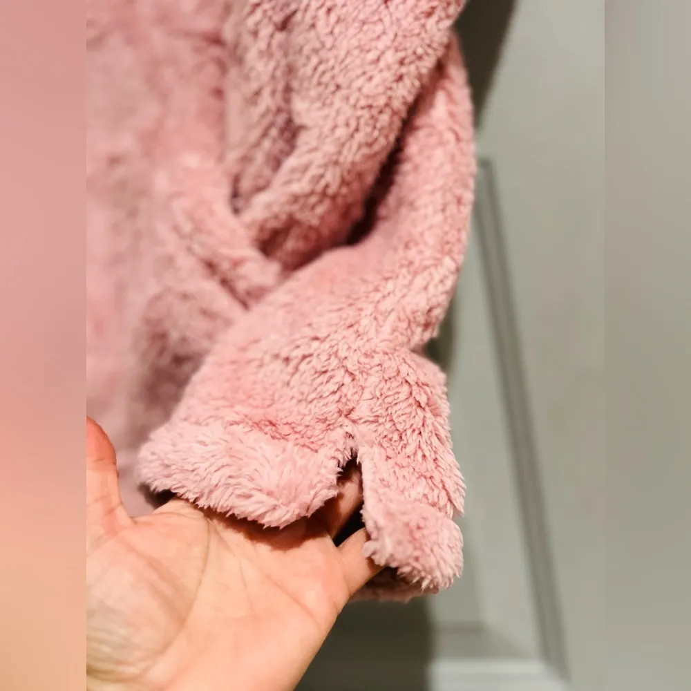 Victoria's Secret PINK Teddy Half Zip Pullover Hoodie pink color size  S - Image 9