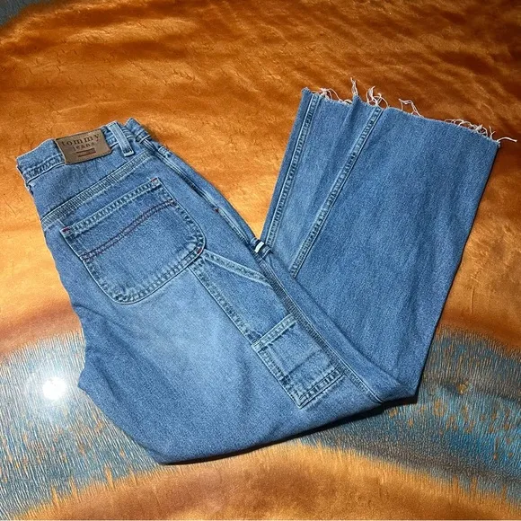 Vintage Y2K Tommy Hilfiger Distressed Cargo Jeans raw hem size 3 Juniors - Image 2