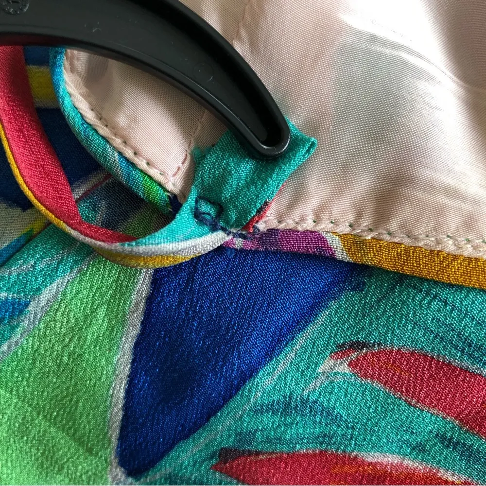 Abstract Silk Print Sundress S - Image 9