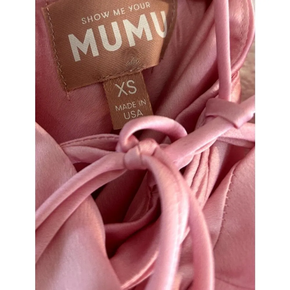 Show Me Your Mumu Dani Slip Dress in Light Pink Luxe Satin XS - Image 7