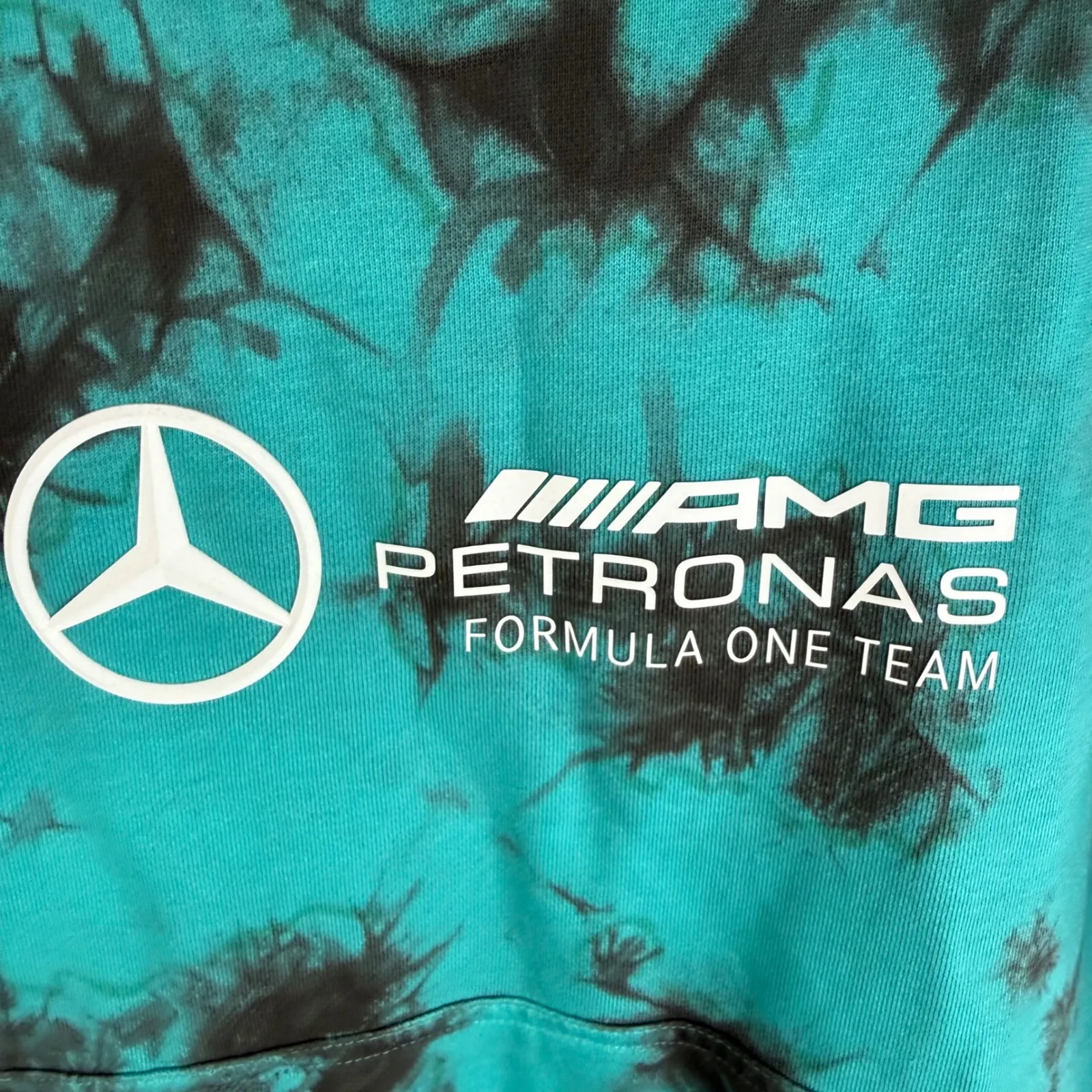 2025 Mercedes AMG Petronas Formula 1 Team Tie Dye‎ Hoodie NASCAR Womens Small Blue Size undefined - Image 2