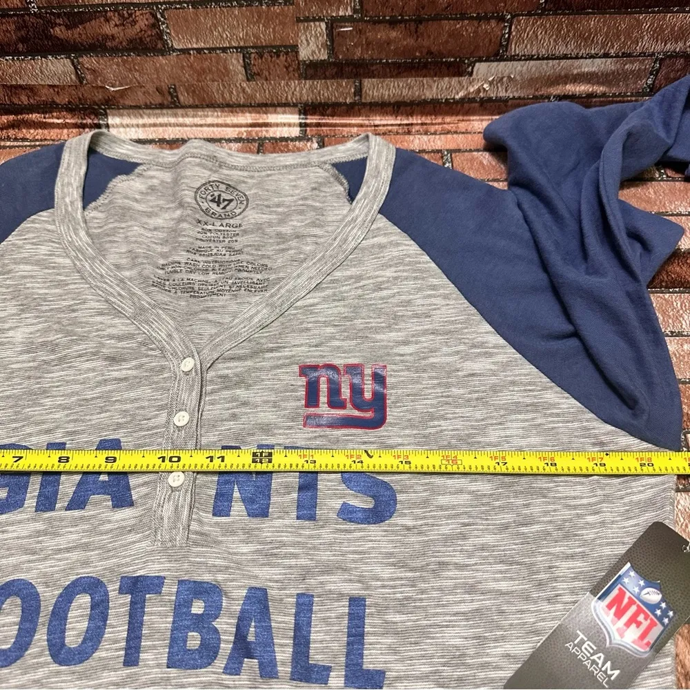 New York Giants Football Raglan Shirt XXL - Image 8