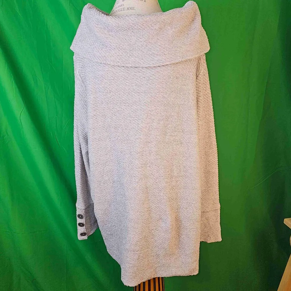 NWOT Soft Surroundings Womens‎ Gray Cowl Neck Sweater 2X - Image 2