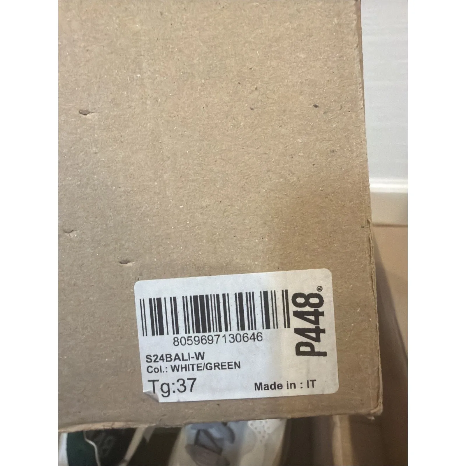 P448 Bali White Green Womens Size 37 Us 6.5-7 Nwb No Lid - Image 9