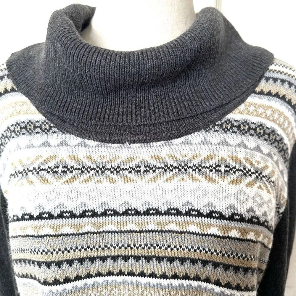 Karen Scott grey cowl neck sweater - Image 2
