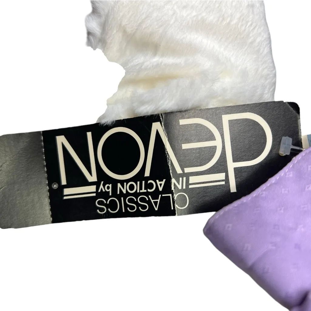 Vintage Early 80’s Devon Floral Secretary Blouse Sz 12 Lavender Top Bow Tie NWT Purple - Image 4