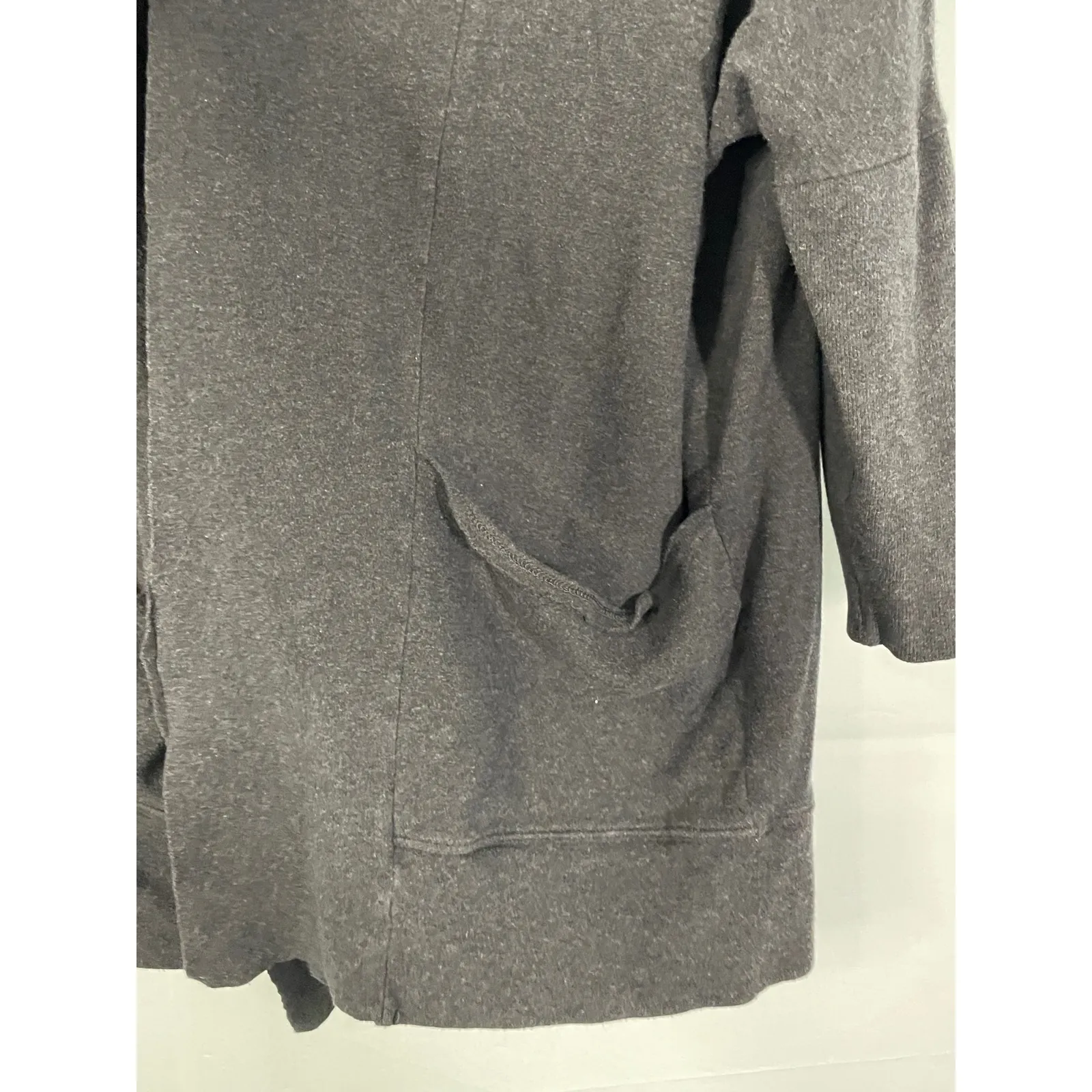 Pact Charcoal Gray Organic Cotton Open Front Long Sleeve Cardigan Sweater L/XL - Image 8