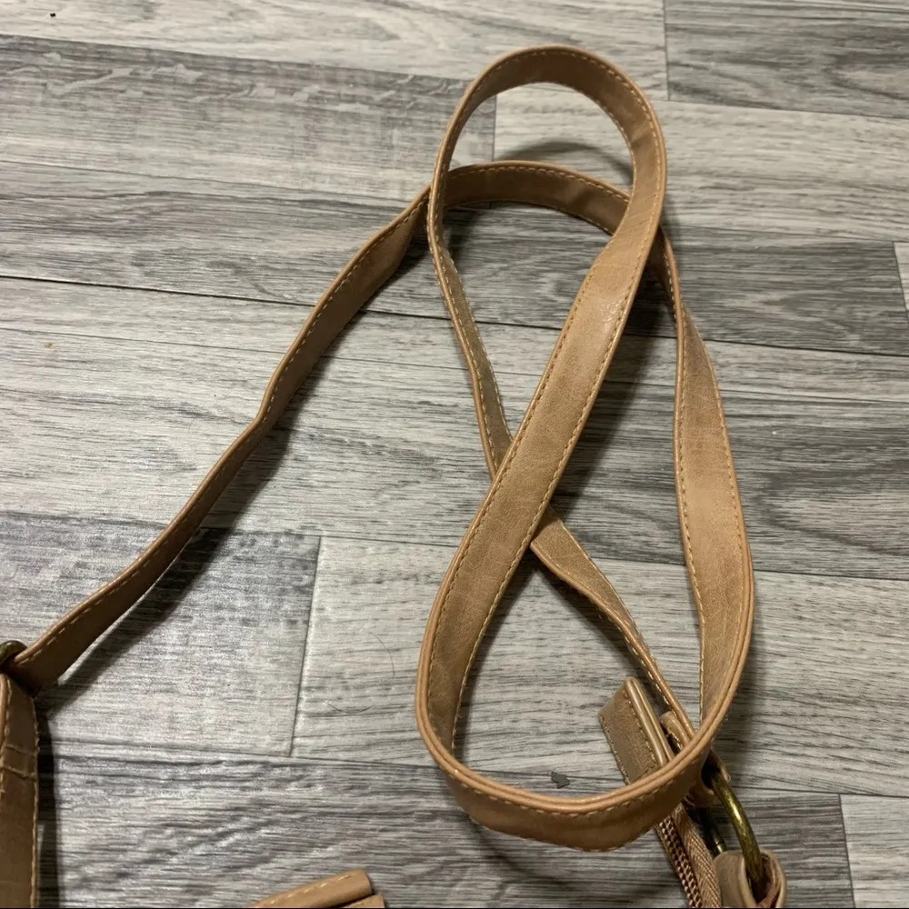 ❤️No Brand/Unknown Small Tan w/ Cream Lace Pocket - Image 13