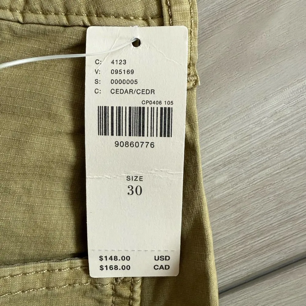 Anthropologie Pilcro Heritage Curve Mid-Rise Barrel Pants Green Size 30 NWT - Image 6