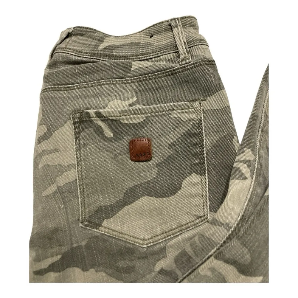Roxy Sunstrippers Camo Ankle Zip Skinny Jeans Size 26 - Image 5