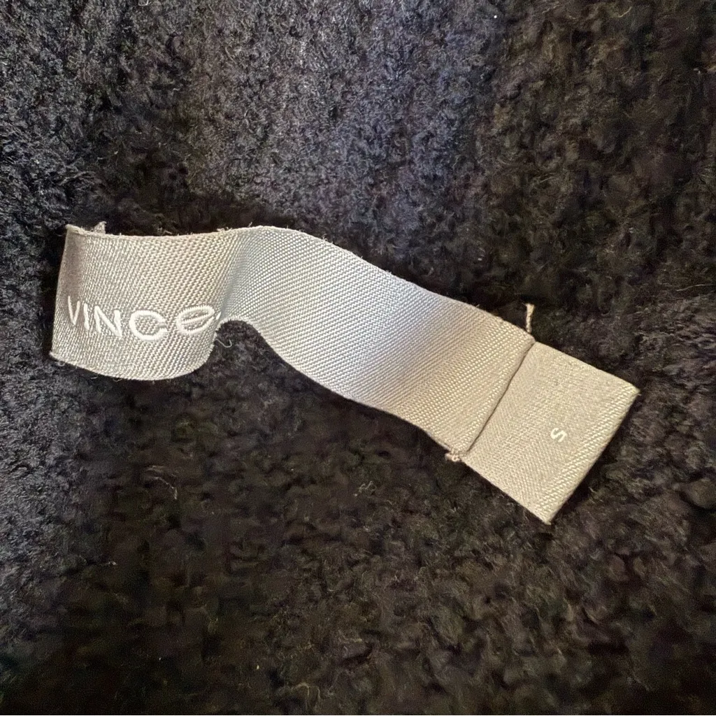 Vince Black Textured Wool Mock Neck Sweater - Image 5