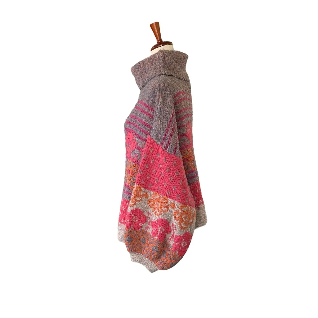 RAIN + ROSE Balloon Sleeve Turtleneck Sweater Pink Size L - Image 6