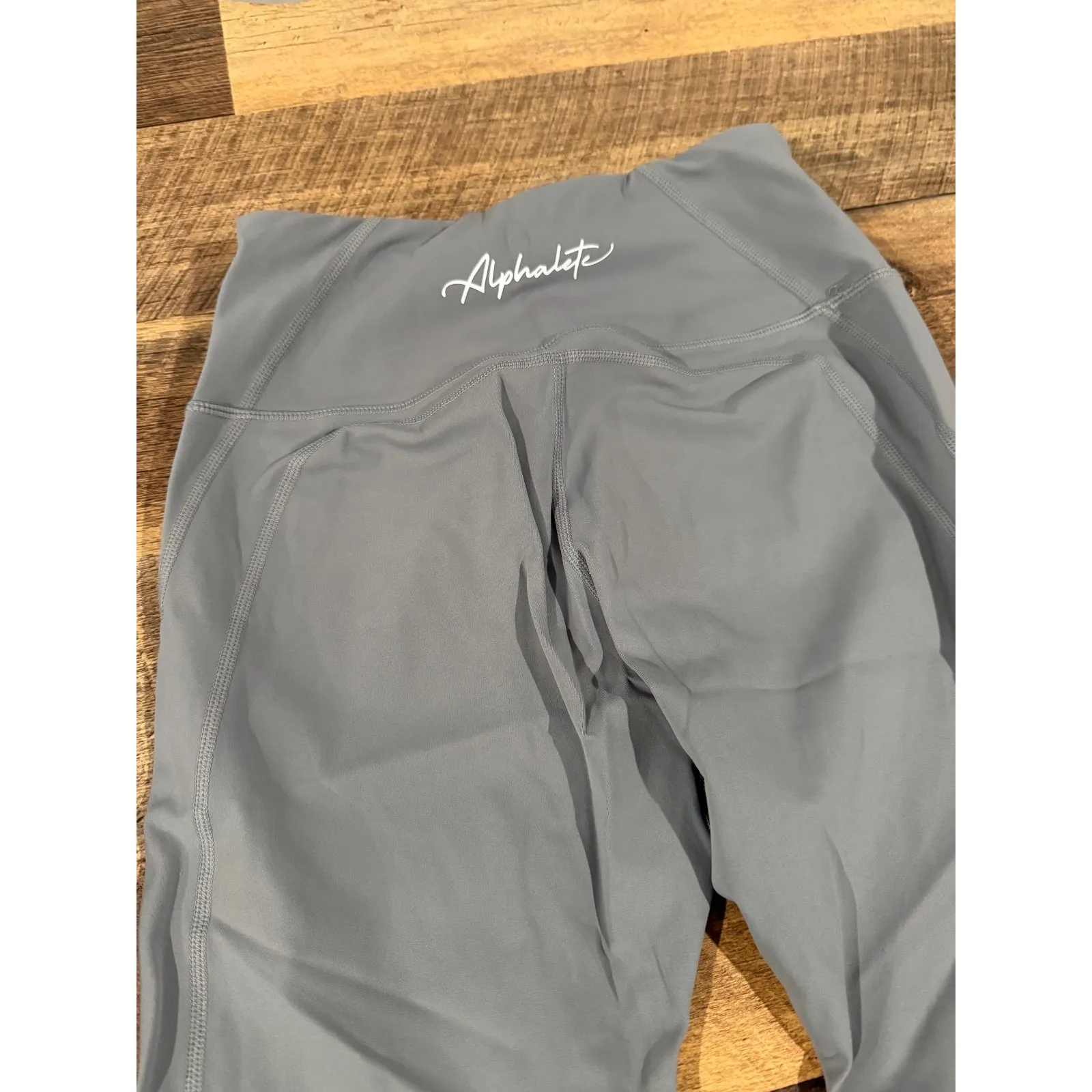 Lot of 2 Alphalete Leggings Women Sz S Athletic Workout Gym Gray/Purple - Image 3